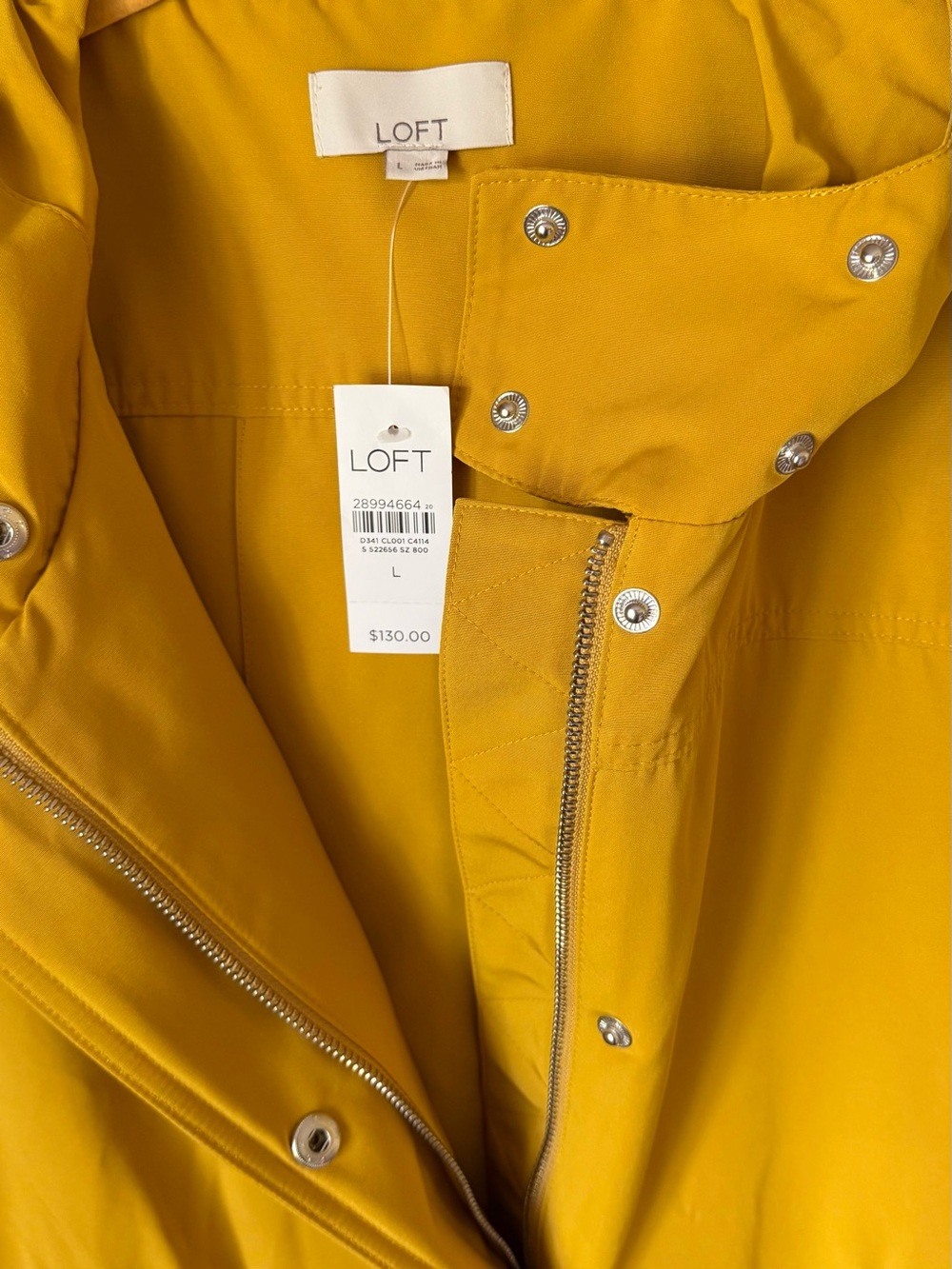 LOFT MODERN RAINCOAT SIZE LARGE IN HONEYDROP ( YELLOW ) - Picture 6 of 8